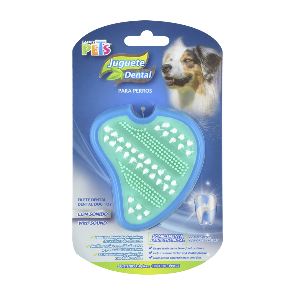 Juguete filete dental con cerdas para perro petygo